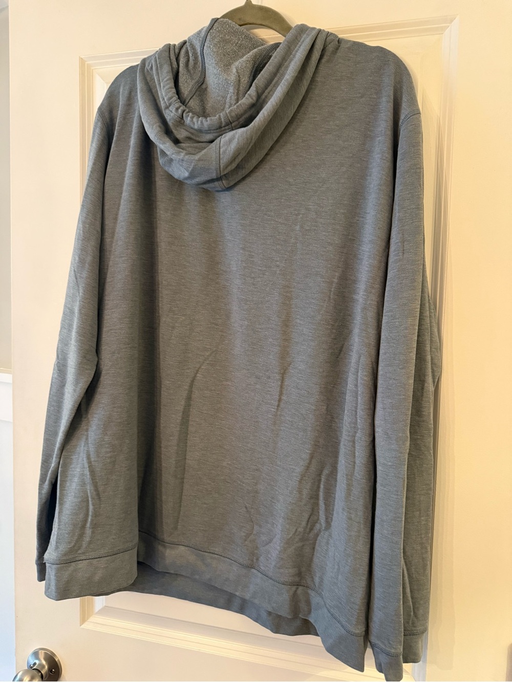 Free Fly Apparel Men's Bamboo Fleece Hooded Pullover Shirt - Slate Blue - Picture 4 of 4